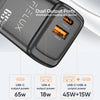 FIELUX 65W Quick Charging GaN Wall Adapter