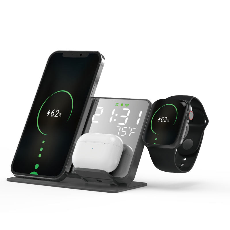 FIELUX Wireless Charger Station Clock