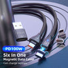 FIELUX  6 in 1 PD 100W Magnetic Charging Cable - FIELUX.COM