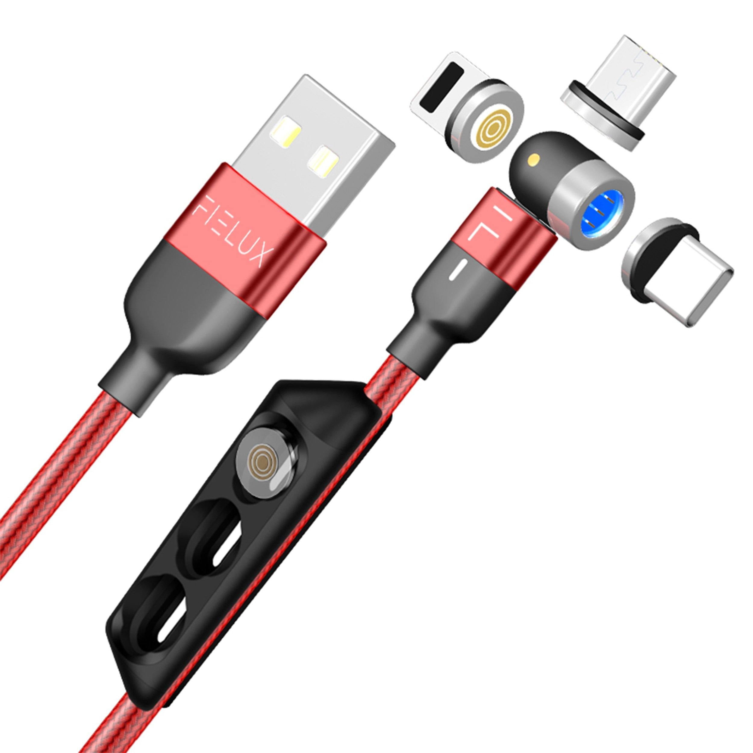 Câble USB double sens (1m) vers USB type C / Micro USB / Lightning, Micro  USB