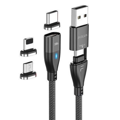 FIELUX  6 in 1 PD 100W Magnetic Charging Cable - FIELUX.COM