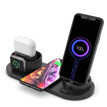 FIELUX Wireless Portable Fast Charging Station / Dock 4 in 1-Charging Dock-FIELUX-Black-FIELUX.COM