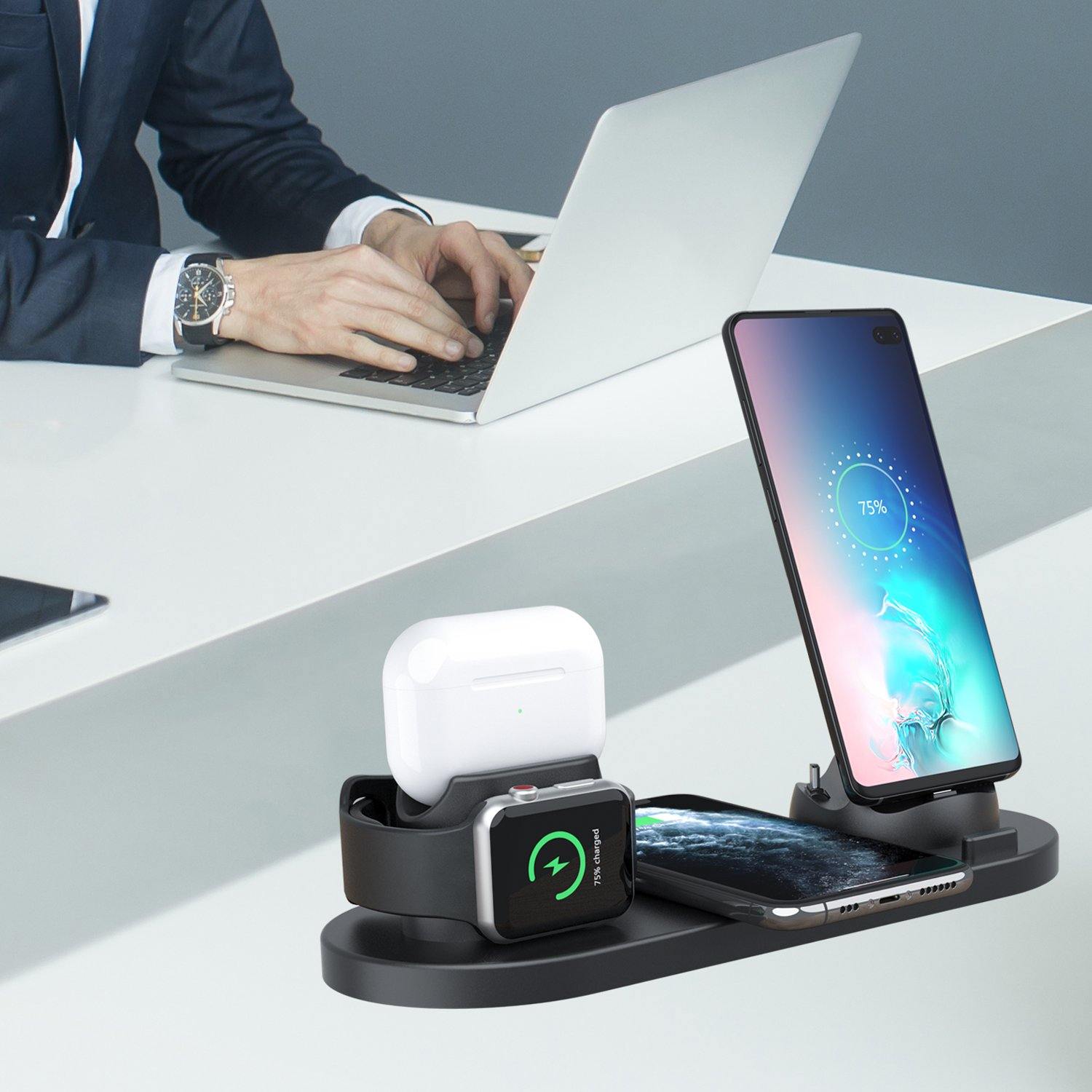 FIELUX Wireless Portable Fast Charging Station / Dock 4 in 1-Charging Dock-FIELUX-FIELUX.COM